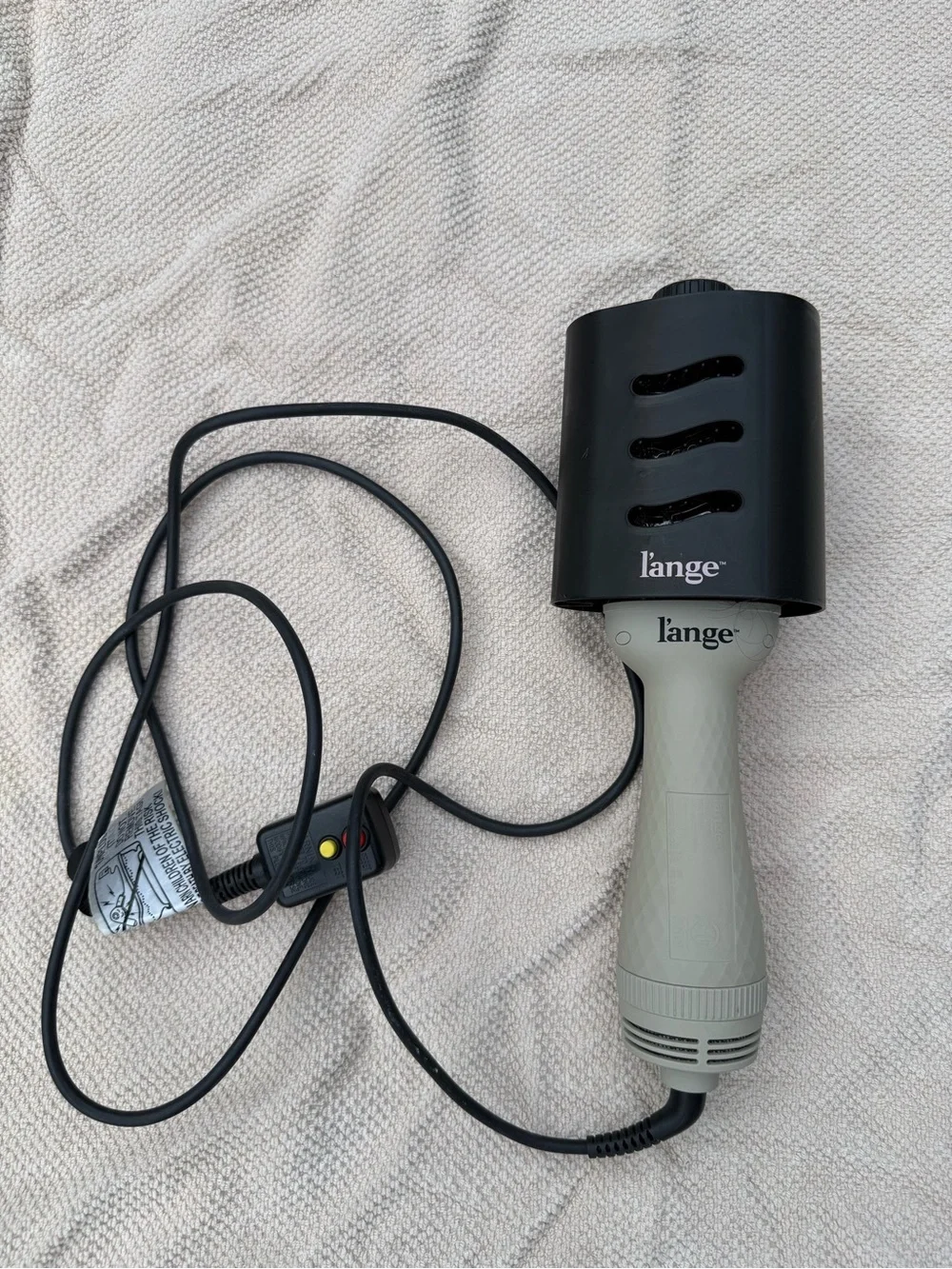 L'ange Le Volume Volumizing Hair Dryer in Light Gray with Black Guard